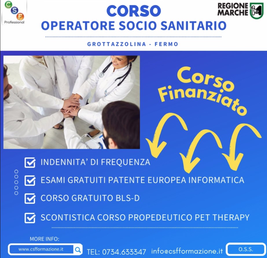 Corso OSS - qualifica di I° livello “Operatore Socio Sanitario”